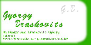 gyorgy draskovits business card
